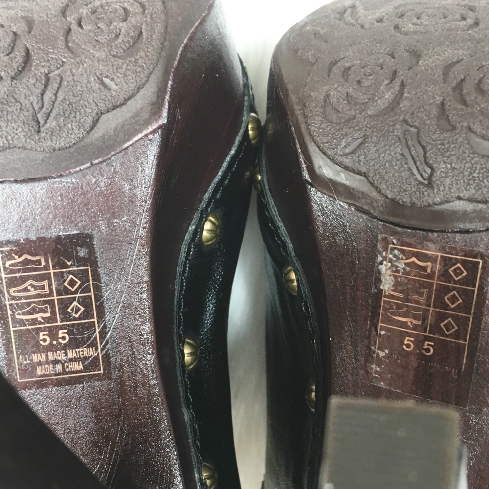 Yoki Sassy Black Platform Heels Zipper Detail 5.5 - Picture 7 of 8